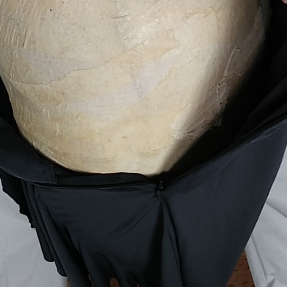 GRACE gray waterfall detail midi slinky skirt L - Picture 5 of 6